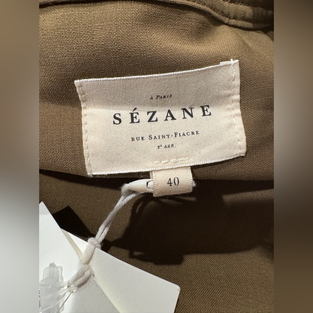 Sezane Edith Jumpsuit Beige Camel Tall Sz. Fr. 40/ UK- 12/ US- 8 - Picture 7 of 9